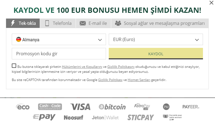 Betwinner üyelik açma